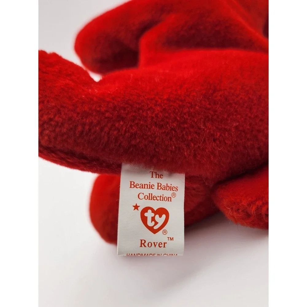 Plush‎ Rover Red Dog 1996 Ty Beanie Baby Vintage New PVC Pellets 8